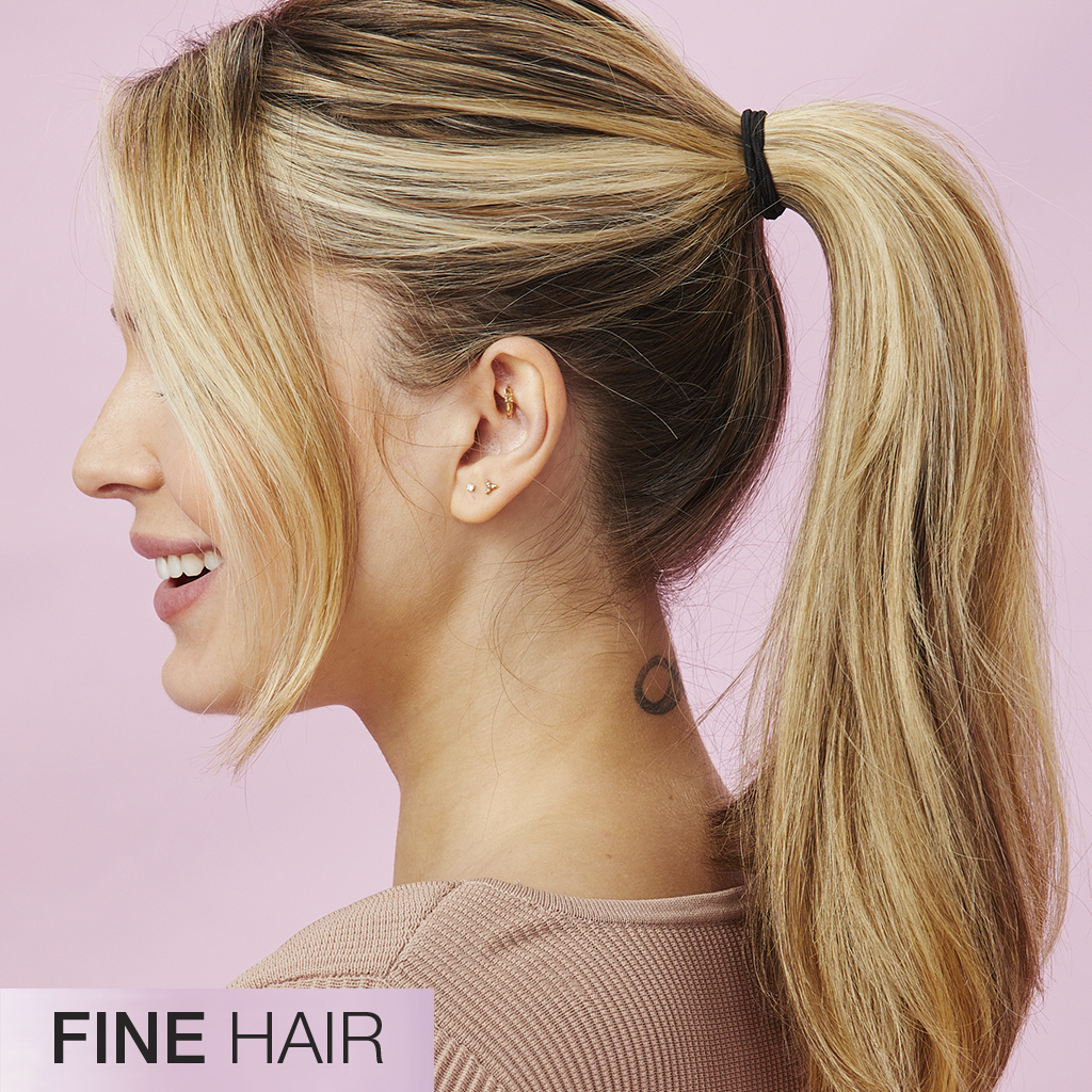Fine Hair Ties Black 34pk No Damage